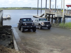 Boat ramp Blythe Island Regional Park boat ramp on blythe island georgia